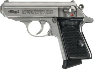 WALTHER PPK 380ACP SS FS - 6+1 RD BLACK SYNTHETIC GRIPS