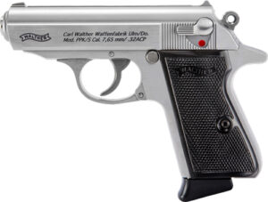 WALTHER PPK/S 32ACP SS FS - 7-RD. BLACK SYNTHETIC GRIPS