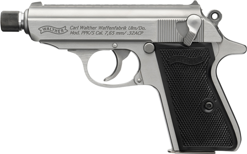 WALTHER PPK/S SD 32ACP FS 7RD - STAINLESS BLACK GRIPS - Image 2