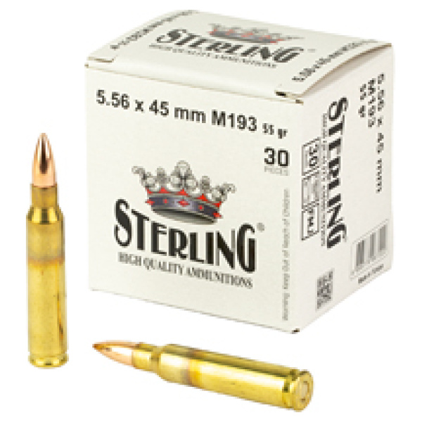 STERLING 5.56 M193 55GR FMJ 30/1500