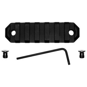 GROVTEC RAIL SECTION KEYMOD - 3" 7 SLOT ALUMINUM BLACK