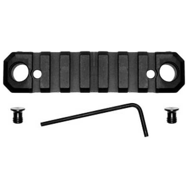 GROVTEC RAIL PUSH BUTTON BASE - KEYMOD 3.1" 5 SLOT ALUM BLACK