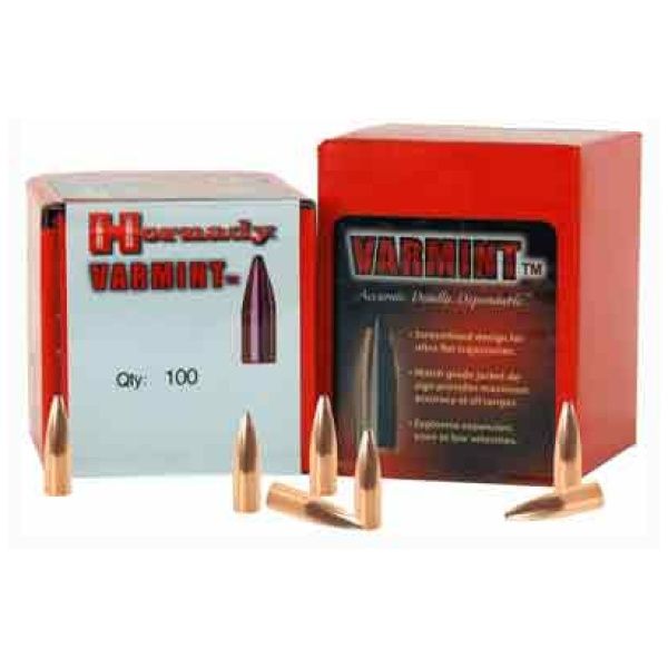 HORNADY BULLETS 22 CAL .224 - 60GR JSP 100CT 40BX/CS