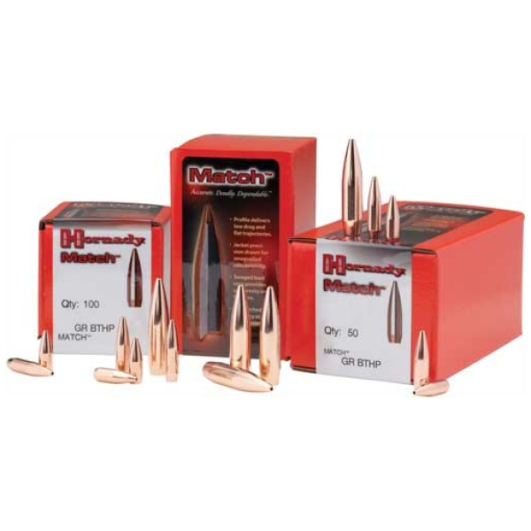 HORNADY BULLETS 6.5MM .264 - 123GR BTHP MATCH 100CT 25BX/CS