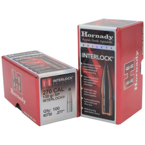 HORNADY BULLETS 270 CAL .277 - 130GR JSP 100CT 25BX/CS