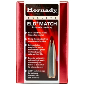 HORNADY BULLETS 30CAL .308 - 155GR ELD-MATCH 100CT 15BX/CS