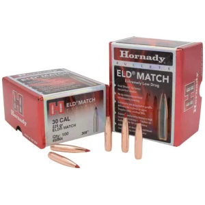 HORNADY BULLETS 30CAL .308 - 225GR ELD-MATCH 100CT 15BX/CS
