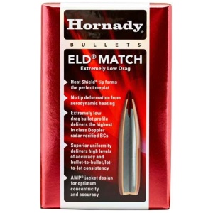 HORNADY BULLETS 30CAL. .308 - 195GR ELD-MATCH 100CT 15BX/CS