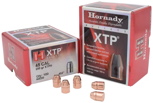 HORNADY BULLETS 45 CAL .452 - 250GR XTP 100CT 15BX/CS