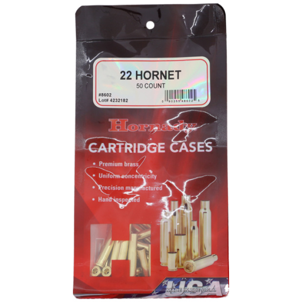 HORNADY UNPRIMED CASES 22 - HORNET 50 PACK 5PK/CS