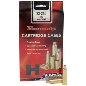 HORNADY UNPRIMED CASES 22-250 - REMINGTON 50 PACK 5PK/CS