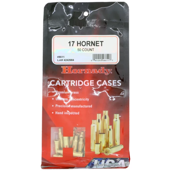 HORNADY UNPRIMED CASES 17 - HORNET 50 PACK 5PK/CS