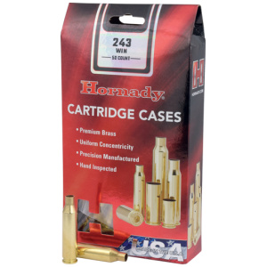 HORNADY UNPRIMED CASES 243 WIN - 50 PACK 5PK/CS