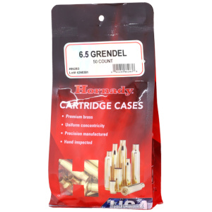 HORNADY UNPRIMED CASES 6.5 - GRENDEL 50 PACK 5PK/CS