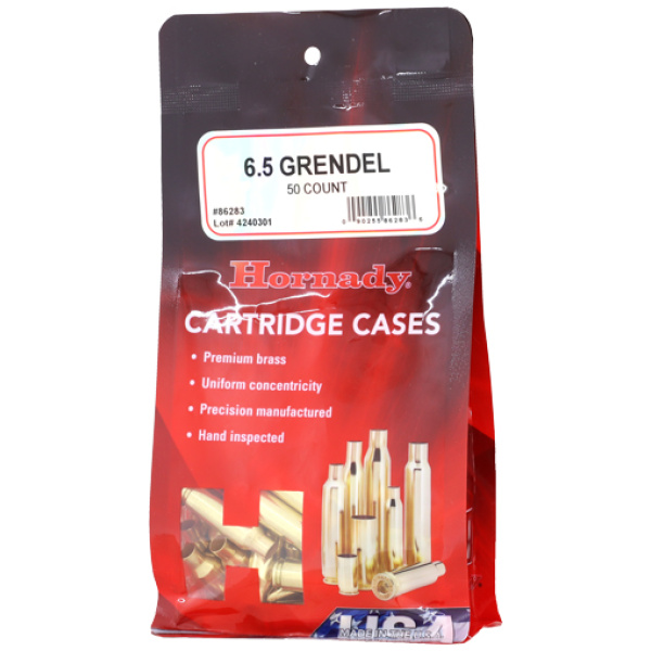 HORNADY UNPRIMED CASES 6.5 - GRENDEL 50 PACK 5PK/CS