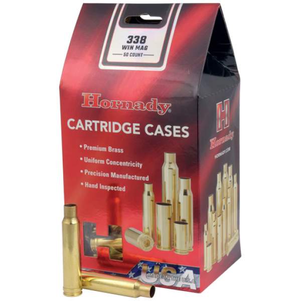 HORNADY UNPRIMED CASES 338 WIN - MAG 50 PACK 5PK/CS