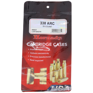 HORNADY UNPRIMED CASES 338 ARC - 50 PACK 5PK/CS
