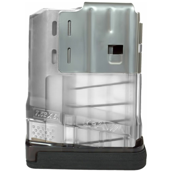 LANCER MAGAZINE L7AWM SR-25 - 7.62X51 5RD TRANSLUCENT CLEAR