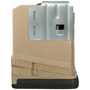 LANCER MAGAZINE L7AWM SR-25 - 7.62X51 5RD OPAQUE FDE