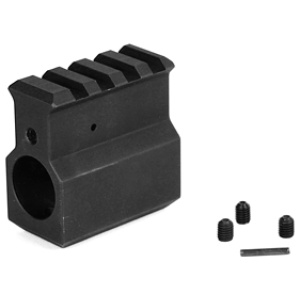 LBE .750 GAS BLOCK W/RAIL BLK