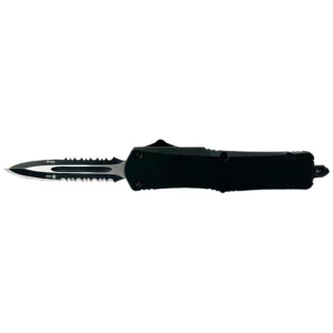 TEMPLAR KNIFE LARGE OTF BLACK - RUBBER 3.5" BLACK DAGGER SRRTD