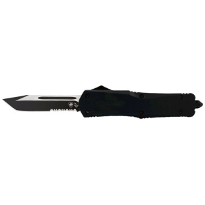 TEMPLAR KNIFE LARGE OTF BLACK - RUBBER 3.5" BLACK TANTO SRRTD
