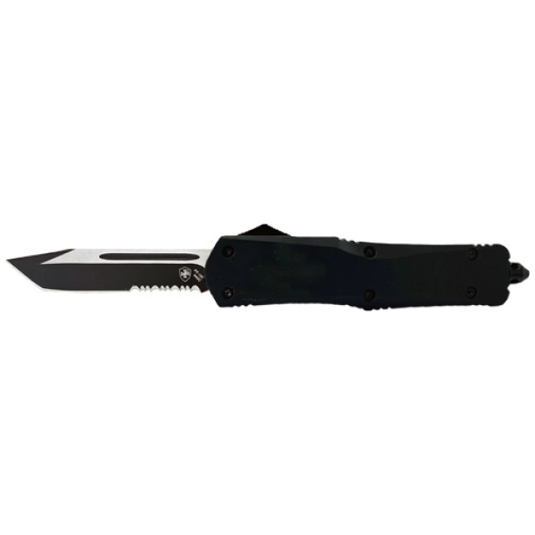 TEMPLAR KNIFE LARGE OTF BLACK - RUBBER 3.5" BLACK TANTO SRRTD