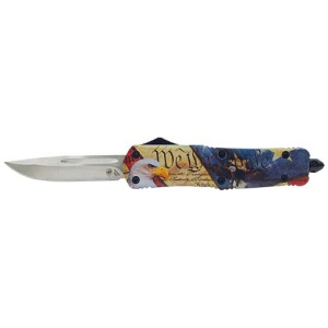 TEMPLAR KNIFE LARGE OTF EAGLE - 3.5" SILVER DROP POINT