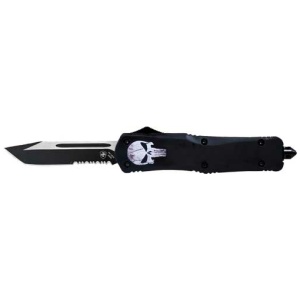 TEMPLAR KNIFE LARGE OTF FALLEN - 3.5" BLACK TANTO SERRATED