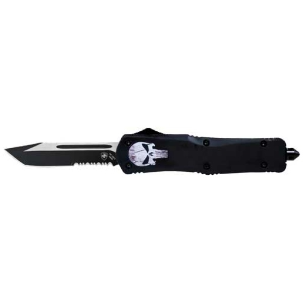 TEMPLAR KNIFE LARGE OTF FALLEN - 3.5" BLACK TANTO SERRATED