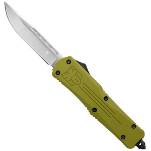 COBRATEC LARGE FS3 OTF ODGREEN - FANG 3.5" D2 STEEL DRP PNT