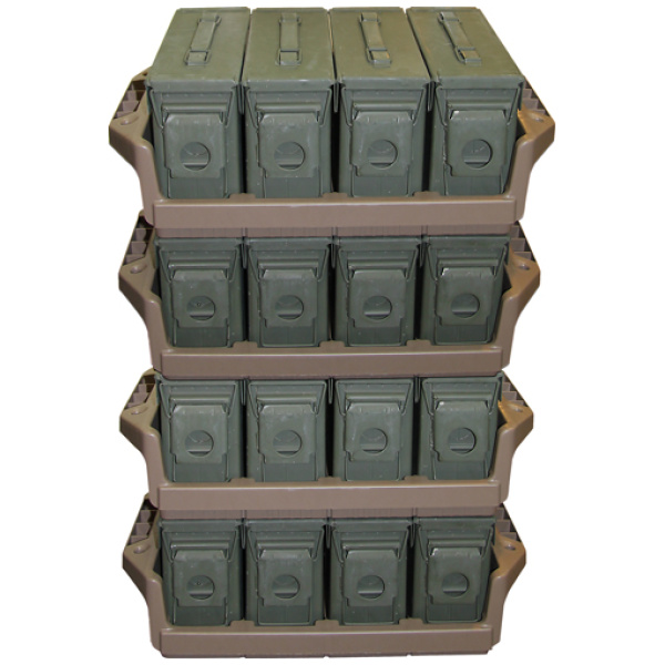 MTM AMMO CAN TRAY FOR 4 .30CAL - METAL AMMO CANS FLAT DARK ERTH