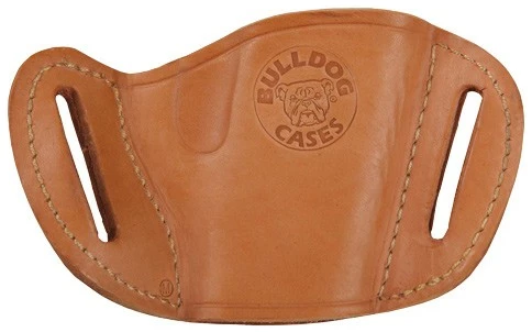 BULLDOG BELT SLIDE HOLSTER TAN - RH SMALL FRAME REVOLVERS 2-4"