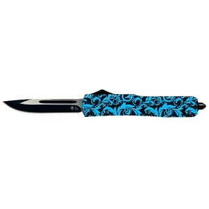 TEMPLAR KNIFE SLIM OTF MAIDEN - TEAL 3.1" BLACK DROP POINT