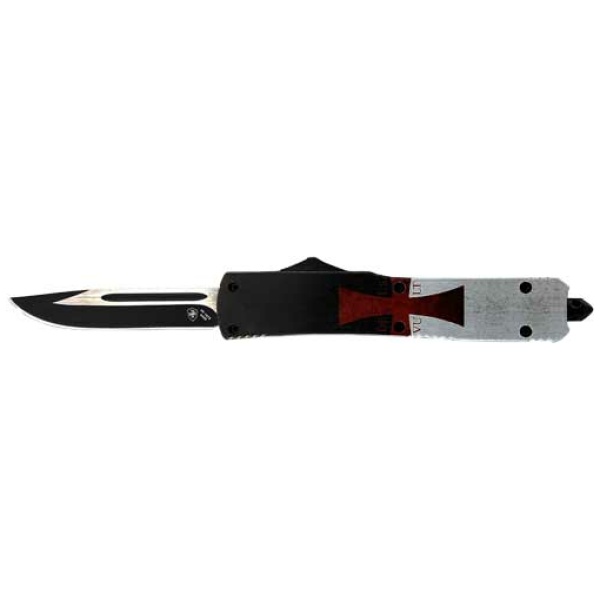 TEMPLAR KNIFE SLIM OTF TEMPLAR - FLAG 3.1" BLACK DROP POINT