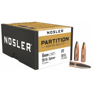 NOSLER BULLETS 6MM .243 - 95GR PARTITION 50CT