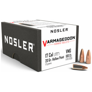 NOSLER BULLETS 17 CAL .172 - 20GR VARMAGEDDON FBHP 100CT