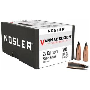 NOSLER BULLETS 22 CAL .224 - 55GR VARMAGEDDON TIPPED 100CT