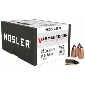 NOSLER BULLETS 22 CAL .224 - 35GR VARMAGEDDON TIPPED 250CT