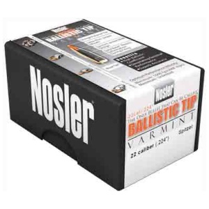 NOSLER BULLETS 22 CAL .224 - 60GR BALLISTIC TIP 250CT