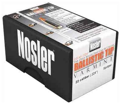 NOSLER BULLETS 22 CAL .224 - 60GR BALLISTIC TIP 250CT