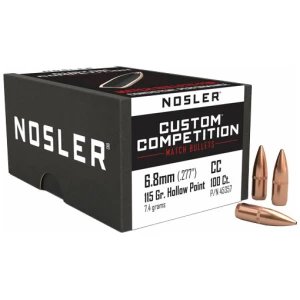 NOSLER BULLETS 6.8MM .277 - 115GR HP-BT CUSTOM COMP. 100C