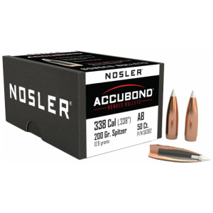 NOSLER BULLETS 338 CAL .338 - 200GR ACCUBOND 50CT
