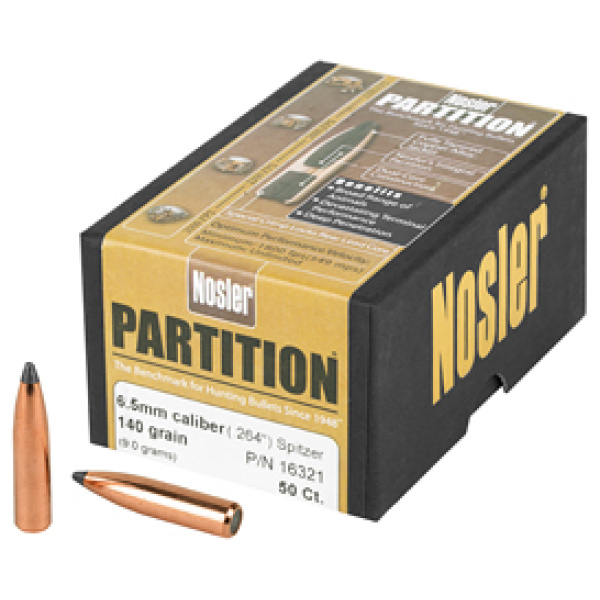NOSLER 6.5MM 140GR SP PARTITION 50CT