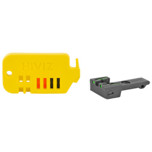 HIVIZ ADJ REAR SIGHT RUG RVLVR GR/RD