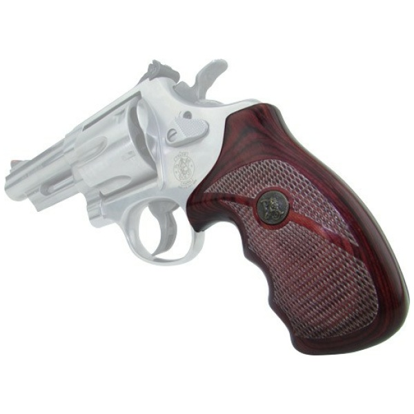 PACHMAYR LAMINATED WOOD GRIPS - S&W N-FRAME RND.BUTT ROSEWOOD