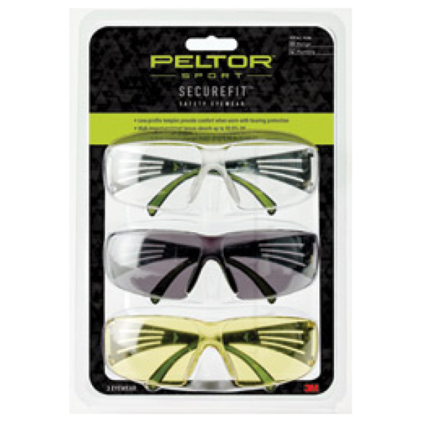 PELTOR SECUREFIT 400 EYE PROT 3-PACK