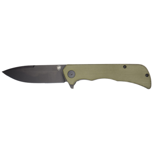 TEMPLAR KNIFE PALADIN FOLDER - 3.27" GREEN MICARTA BLK DP D2