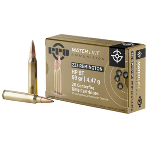 PPU .223 REM MATCH 69GR HPBT 20/1000