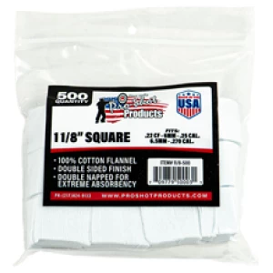 PRO-SHOT PATCH .22-.270CAL SQ 500 CT